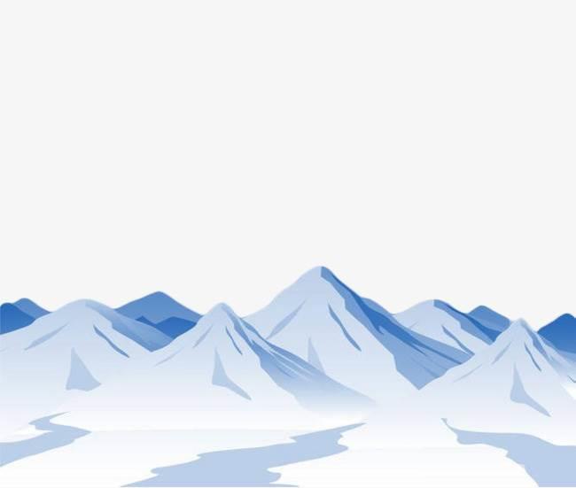 雪山简笔画 雪山简笔画彩色