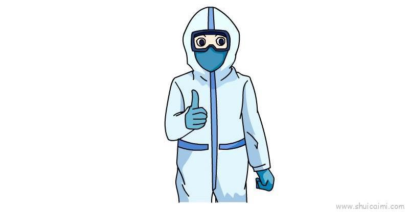 致敬前线医护人员儿童画怎么画 致敬前线医护人员简笔画图片