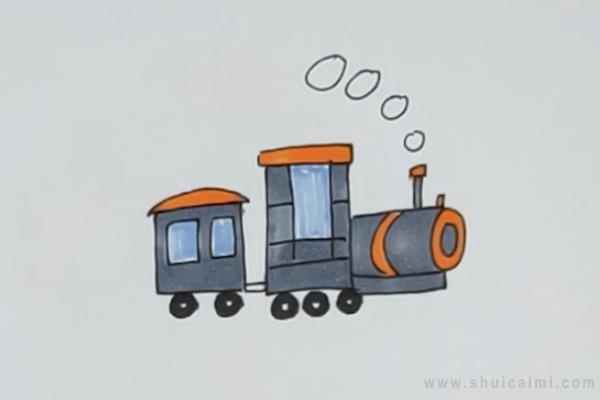 火车简笔画怎么画 火车简笔画步骤
