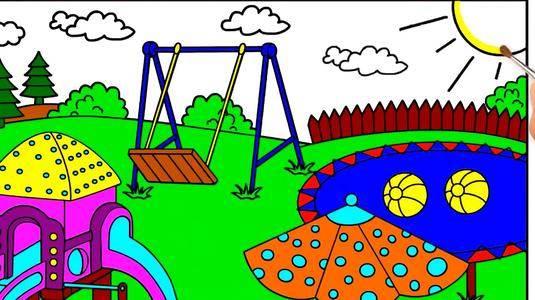 游乐场简笔画 游乐场简笔画儿童画