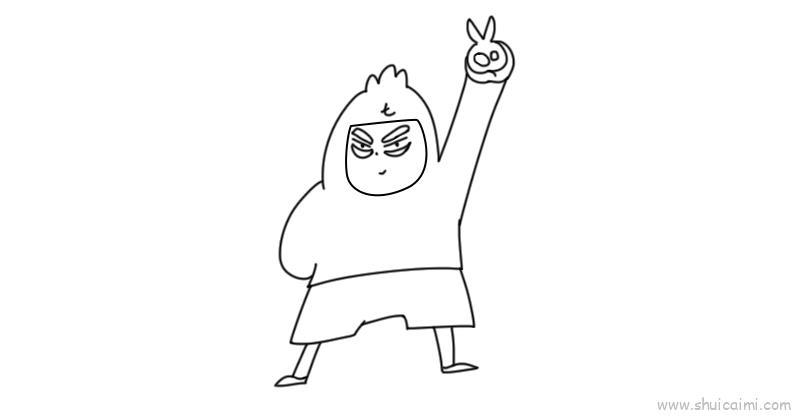 刺客五六七儿童画怎么画 刺客五六七简笔画图片