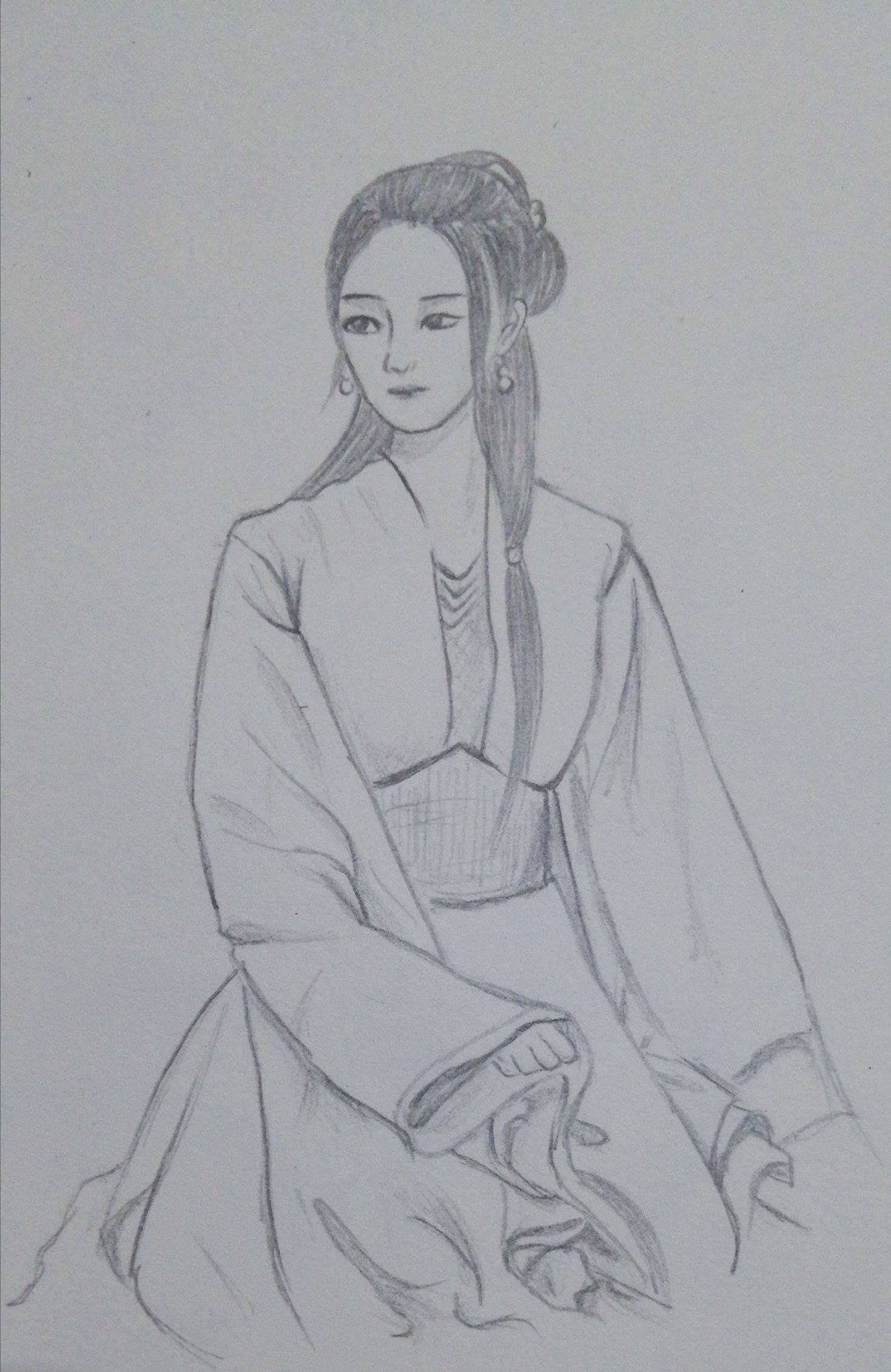 古人简笔画 古人简笔画女人物