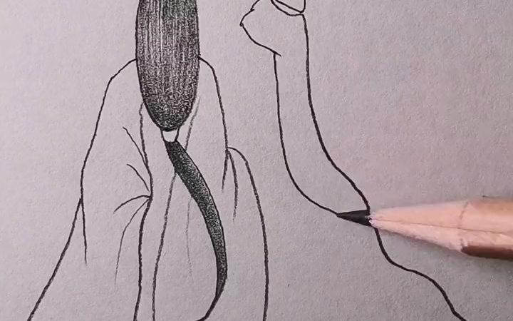 古风简笔画 古风简笔画山水