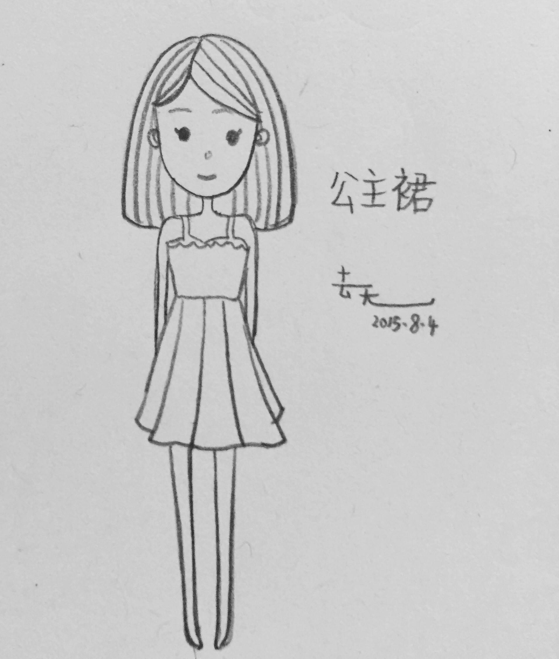 爱莎公主简笔画图片 爱莎公主简笔画图片简单漂亮