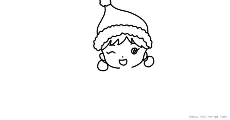 抱苹果儿童画怎么画 抱苹果简笔画步骤