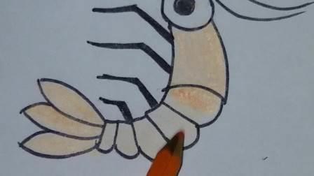 大虾简笔画 大虾简笔画彩色