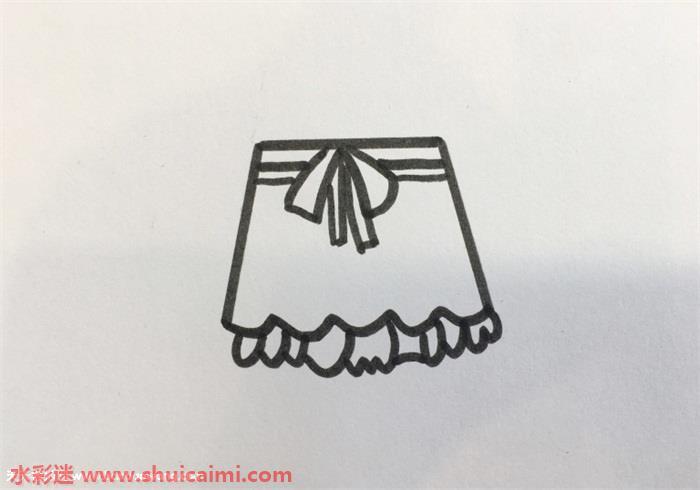 短裙怎么画 短裙简笔画简单易画彩色