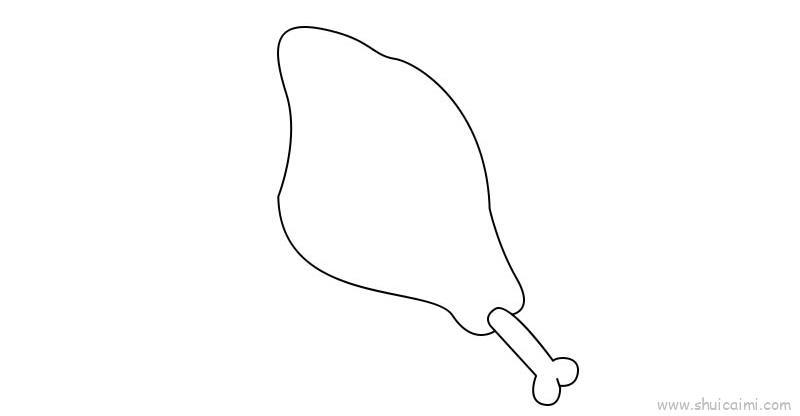 鸡腿儿童画怎么画 鸡腿简笔画简单又好看