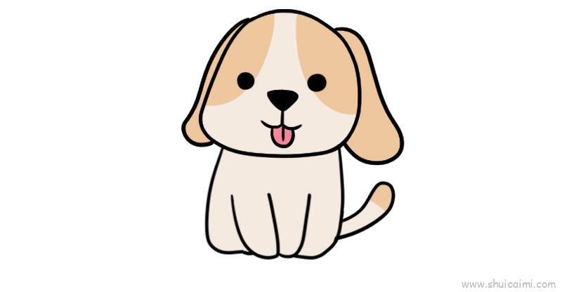 小狗儿童画怎么画 小狗简笔画图片