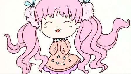 萝莉简笔画 可爱的小女孩图片