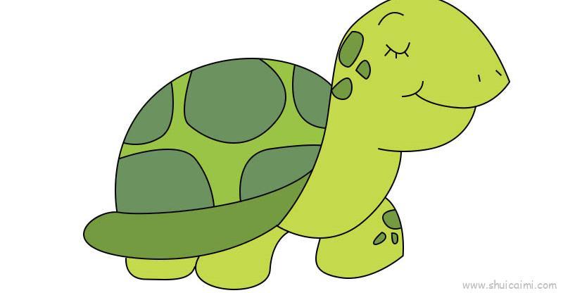龟儿童画怎么画 龟简笔画简单