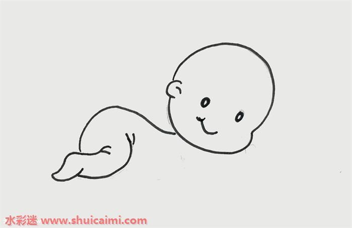 婴儿怎么画 婴儿简笔画彩色