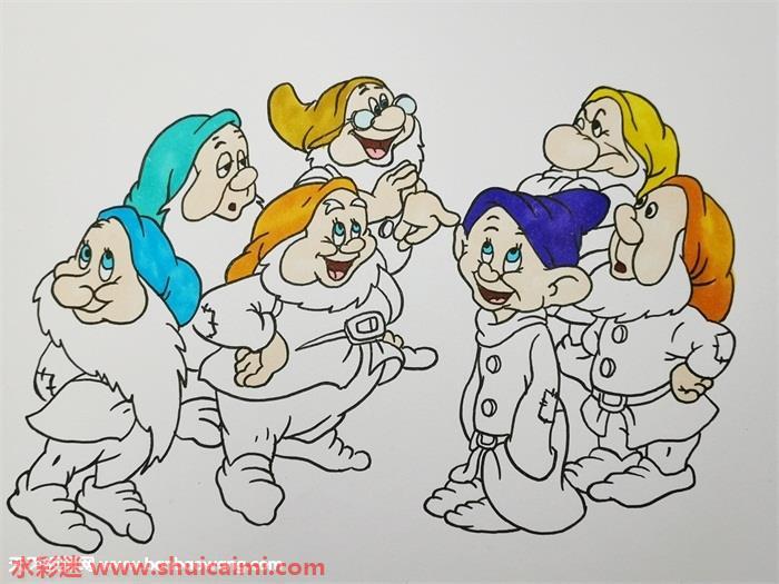 七个小矮人怎么画 七个小矮人简笔画简单易画