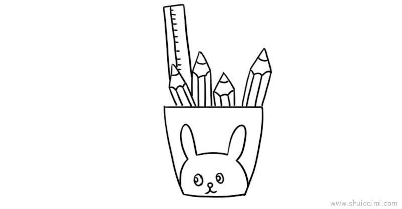 笔筒儿童画怎么画 笔筒简笔画简单又好看