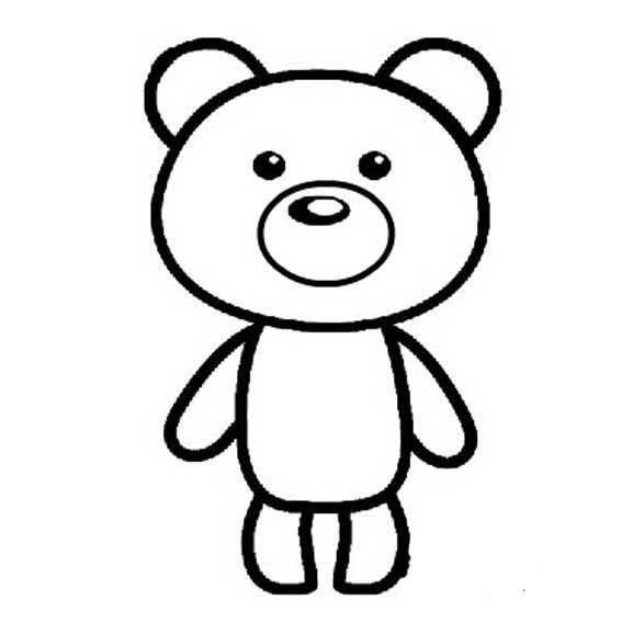 简笔画熊 简笔画熊的画法最简单