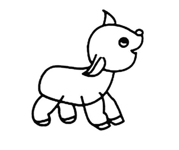 幼儿简笔画小羊的画法_如何画小羊简笔画步骤