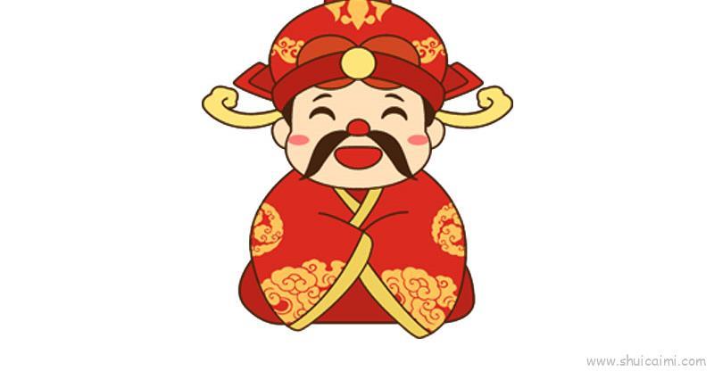 灶王爷儿童画怎么画 灶王爷简笔画画法