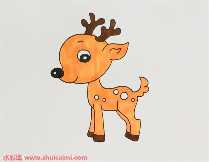 小梅花鹿怎么画 小梅花鹿简笔画步骤