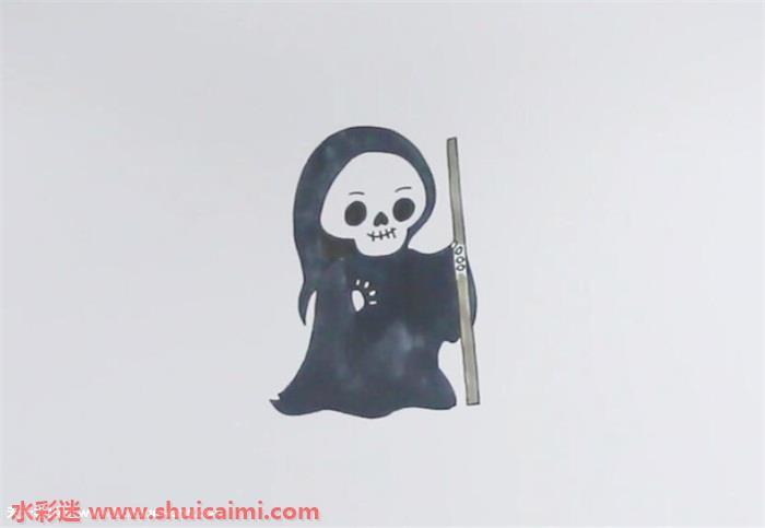 万圣节死神怎么画 死神简笔画步骤