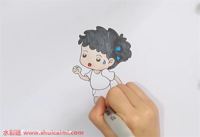 跑步怎么画 跑步简笔画图片带颜色