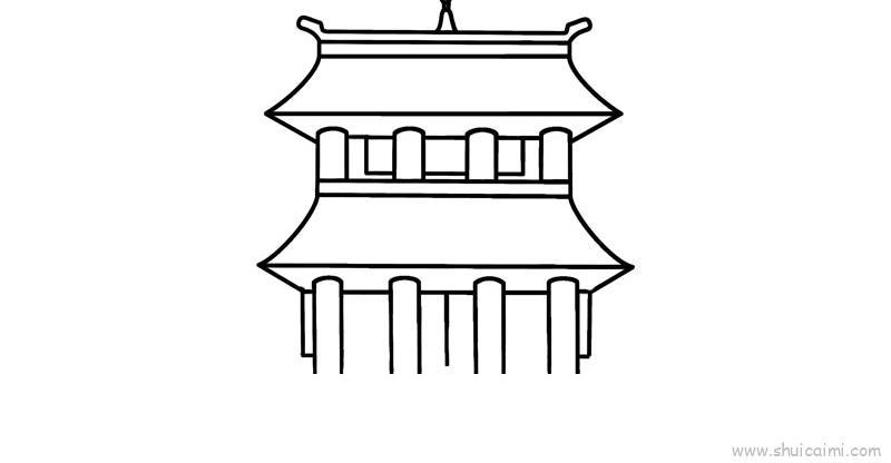 古代建筑儿童画怎么画 古代建筑简笔画图片大全