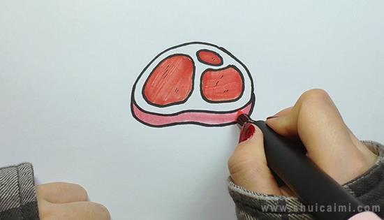 猪肉简笔画怎么画 猪肉简笔画图片大全