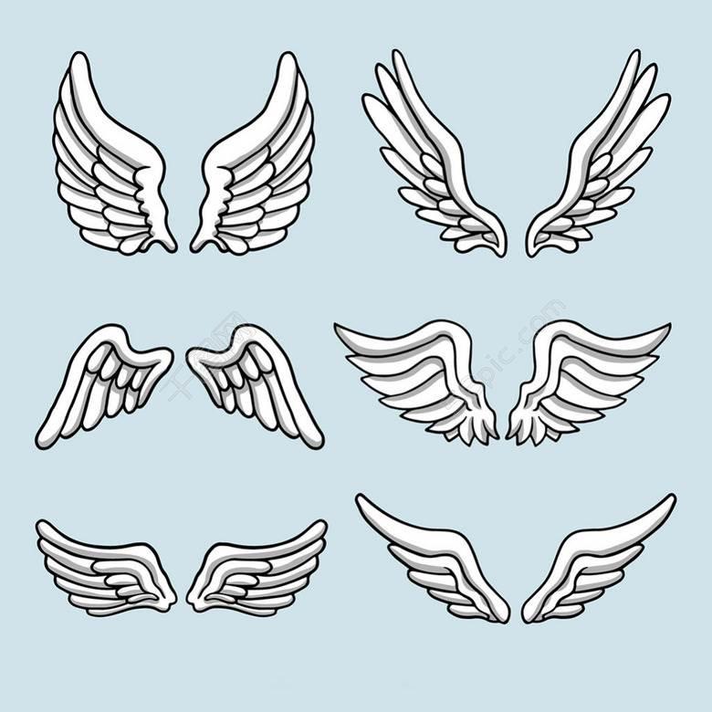 翅膀简笔画图片大全 翅膀简笔画图片大全可爱