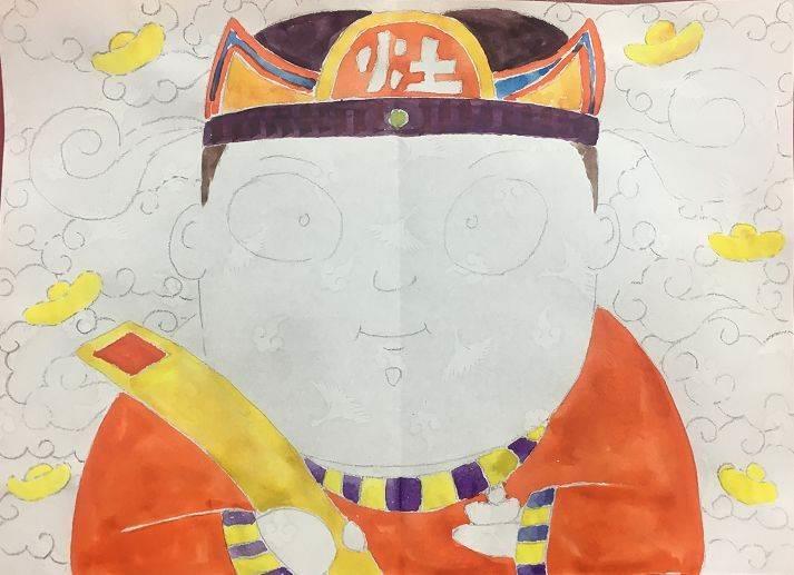 灶王爷简笔画怎么画 灶王爷简笔画怎么画