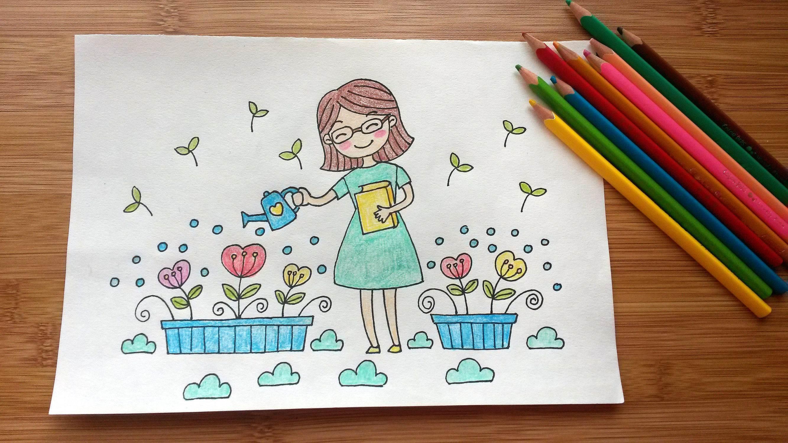 教师简笔画 教师简笔画图片大全