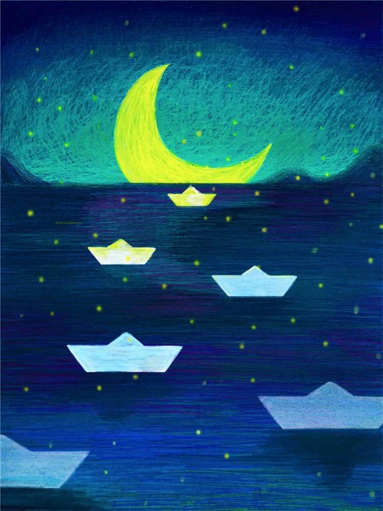 星空的简笔画图片大全 星空的简笔画图片大全大图