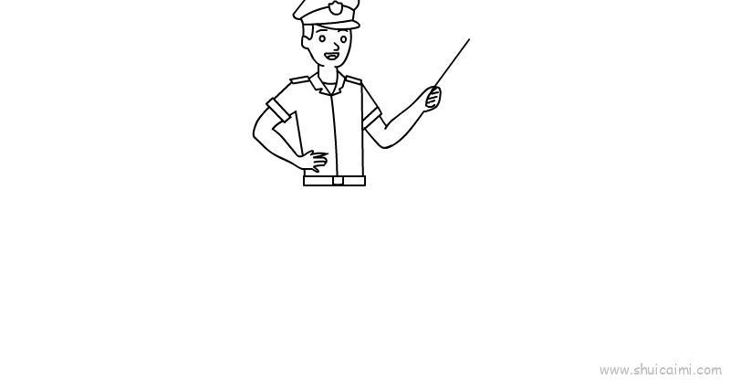 警察儿童画怎么画 警察简笔画好看