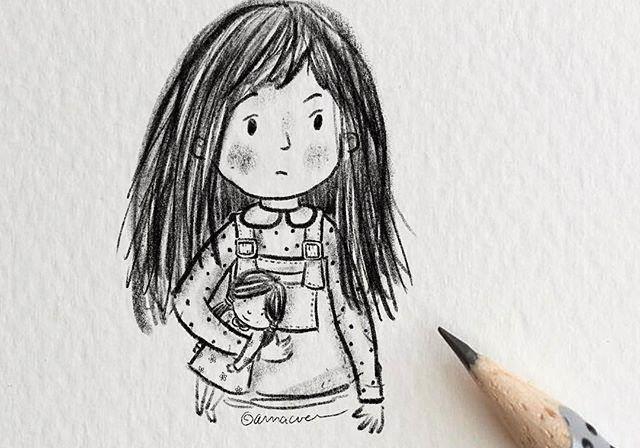 女孩简笔画漂亮可爱 劳动女孩简笔画漂亮可爱