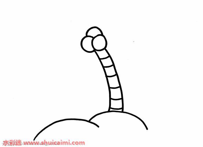 海边风景怎么画 海边风景带颜色简笔画步骤