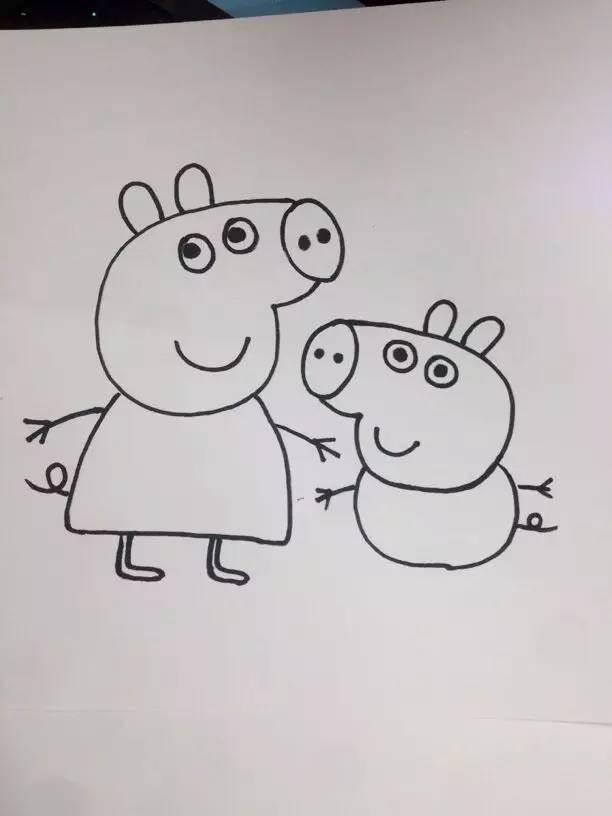 佩奇简笔画 佩奇简笔画画法