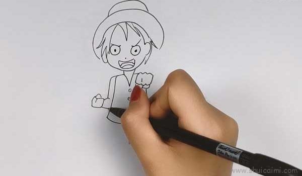 路飞儿童画怎么画 路飞简笔画顺序