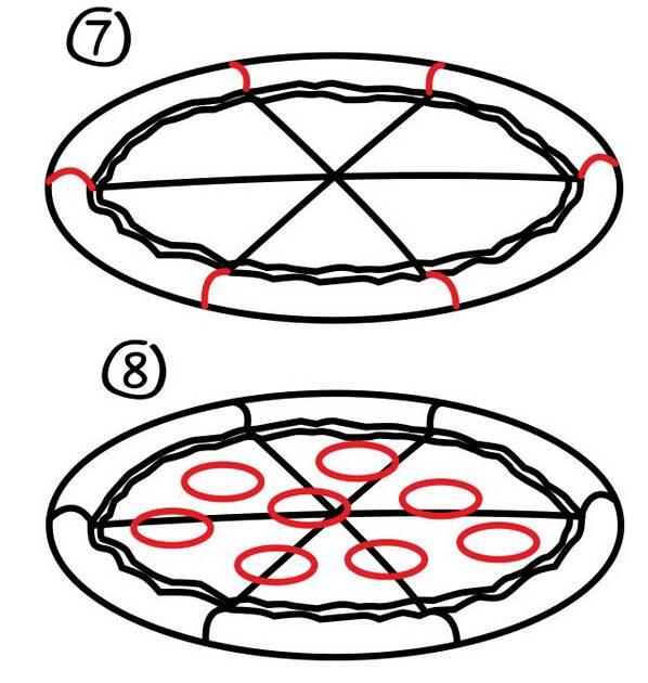 披萨简笔画 披萨简笔画儿童画