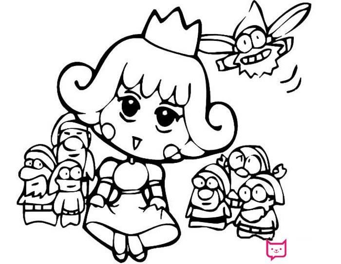 公主图片简笔画 长发公主图片简笔画