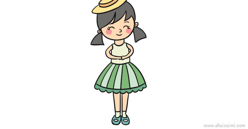 小女孩儿童画怎么画 小女孩简笔画好看