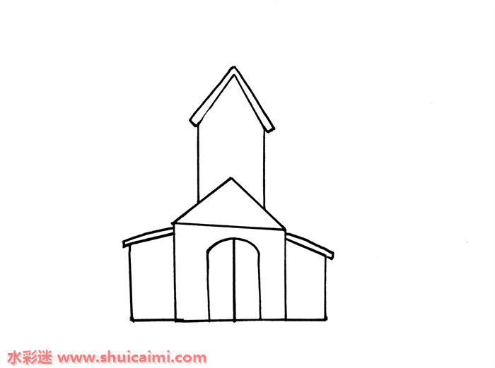 QQ红包教堂怎么画 教堂简笔画简单好看带颜色