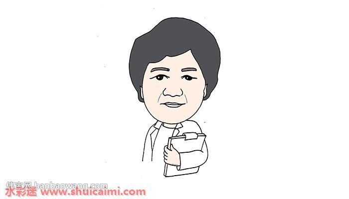 李兰娟院士怎么画 李兰娟院士简笔画步骤