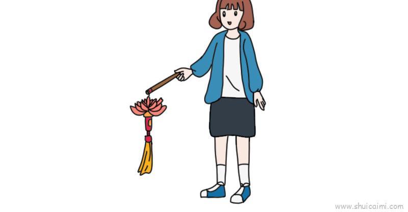 元宵提花灯儿童画怎么画 元宵提花灯简笔画画法