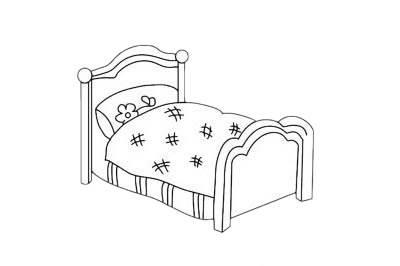床简笔画图片大全 儿童画床简笔画图片大全
