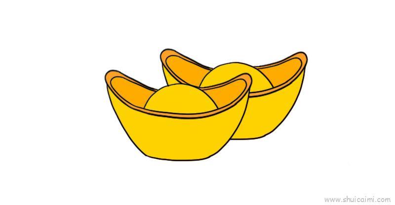 金元宝儿童画怎么画 金元宝简笔画简单