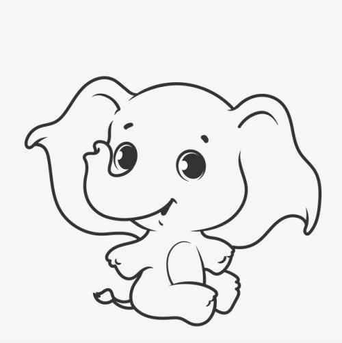 大象简笔画图片大全可爱 大象简笔画图片大全可爱图片