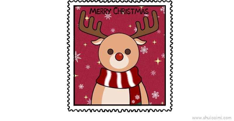 圣诞邮票儿童画怎么画 圣诞邮票简笔画顺序