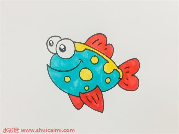 热带鱼简笔画怎么画？详细的热带鱼简笔画上色步骤