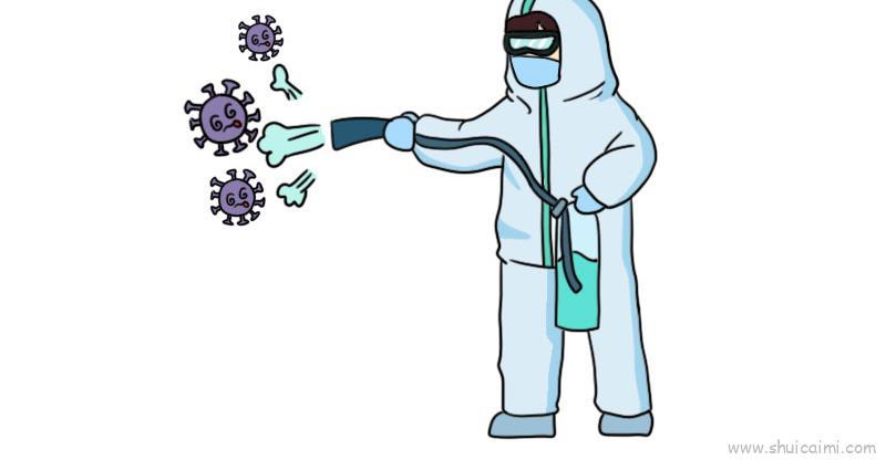 抗击肺炎医护人员儿童画怎么画 抗击肺炎医护人员简笔画图片大全