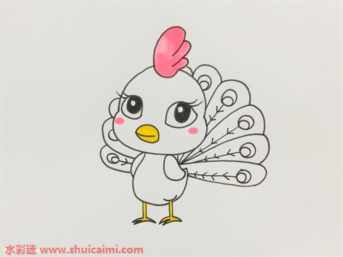 孔雀好看怎么画 孔雀好看简笔画漂亮卡通