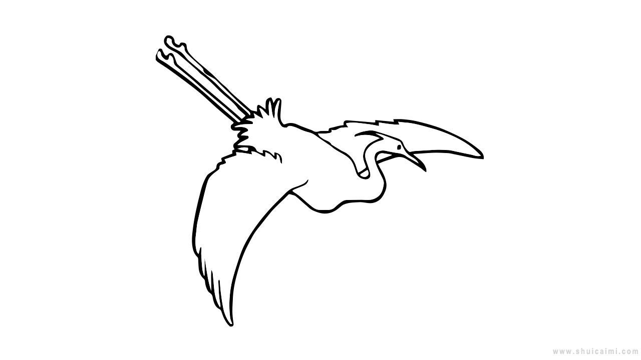 白鹭飞翔简笔画怎么画 白鹭飞翔简笔画画法