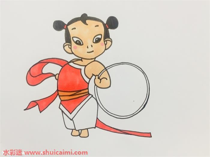 《哪吒传奇》小哪吒简笔画步骤,一步步教你怎么画